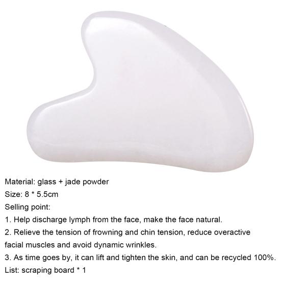 Доска Гуаша в форме сердца для подтяжки кожи синтетический массаж тела белая скребковая доска для лица