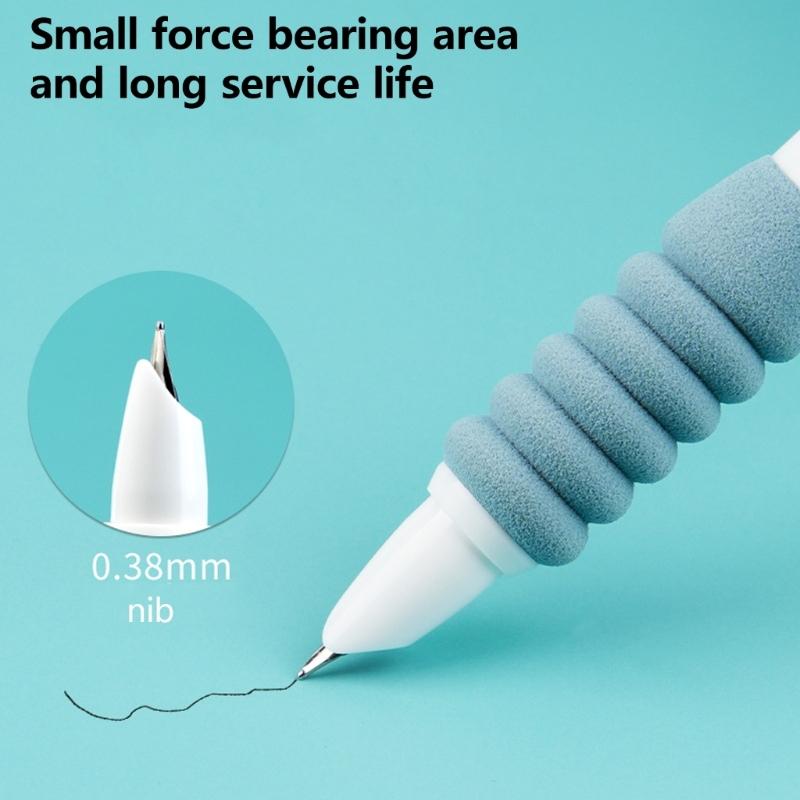 6 шт. поршневая перьевая ручка для детей, студентов, для практики письма, перьевая ручка с тонким пером 0,38 мм и выдвижным пером
