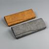 Solid color retro anti-pressure sheep bar pattern handmade glasses case, high value, light luxury design sense, flip cover storage box