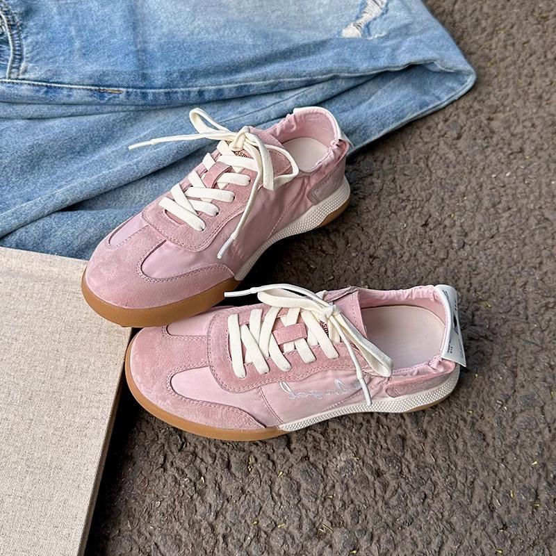 Кожаные женские новые балетки на шнуровке в стиле ретро, универсальные, легкие и дышащие спортивные маленькие белые туфли