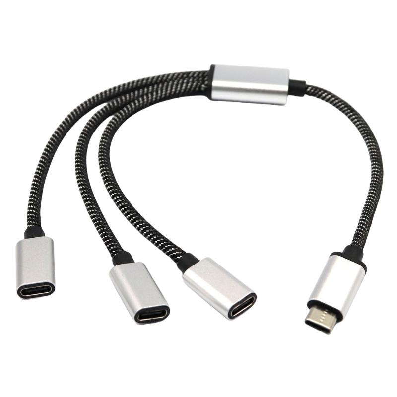 Разветвитель USB C (папа) на 2/3 USB C (мама) Кабели-конвертеры Несколько хабов Порт USB C Хаб Зарядное устройство Адаптер для разделения питания 11,81 дюйма