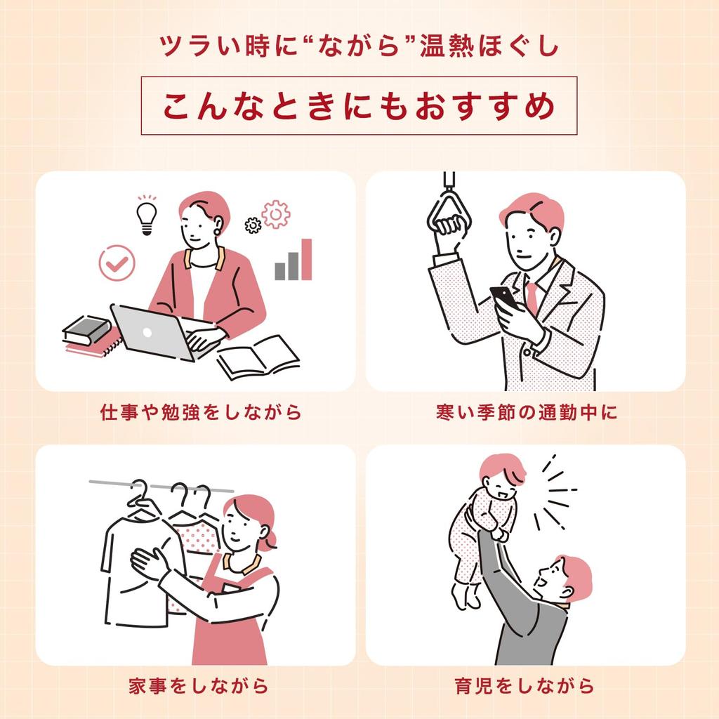 LEC Medical Device Kakehogu Improves Blood Relieves and Relieves Nerve Pain and Muscle Simply Place on Shoulders and Relieves Made in Warm-Up (3-Pack)