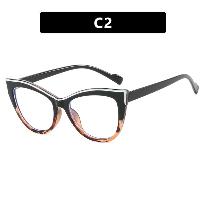 Женские очки Оправа «кошачий глаз» Очки с защитой от синего света Модные плоские очки Оптические очки TR90 Могут быть оснащены оправой для очков для близорукости