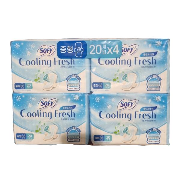 Sofy Cooling Pad Sanitary Napkin Medium 20 Pads x 4P