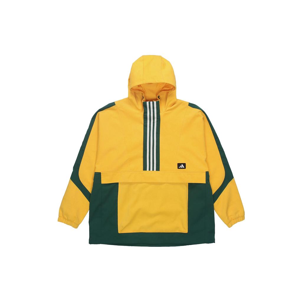 adidas Ветровка с капюшоном в стиле колор-блок, мужские куртки, желтый GM4453