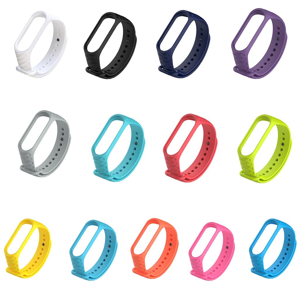 Для Mi Band 3/4 TPU Цветной ремешок Замена браслета Умный спорт