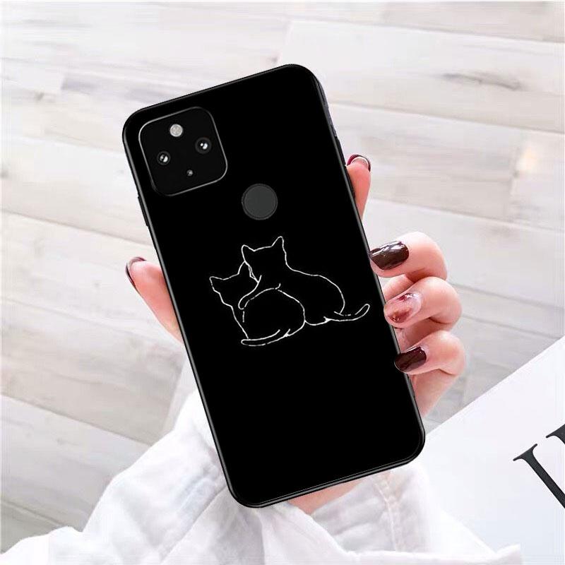 Чехол для телефона с черным котом для Google Pixel 7 Pro 7 6A 6 Pro 5A 4A 3A Pixel 4 XL Pixel 5 6 4 3 XL 3A XL 2 XL