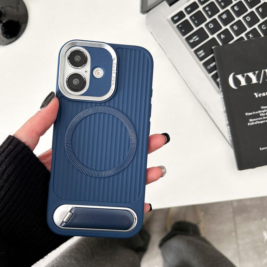 Магнитный Невидимый Чехол-Подставка для Apple 16pro Защитный Чехол для IPhone15max Чехол 14 Мягкий Шнурок