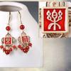GemChic женские новые винтажные серьги из красного агата в китайском стиле этнические модные серьги-крючки на день рождения рождественский подарок на день рождения