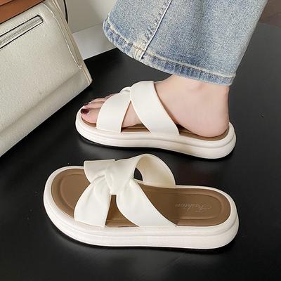 Модные летние женские тапочки Pearl Casual Beach Shoes Indoor Anti Slip Outwear Shoes