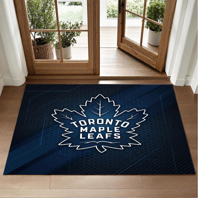 Toronto Maple Leafs Design Crystal Velvet Rug Soft Decorative Mat for Bedroom Entrance
