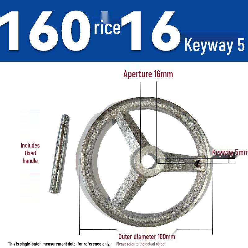 Chrome-Plated Cast Iron Handwheel with Square and Round Corrugated Edges for Industrial Machine Tools