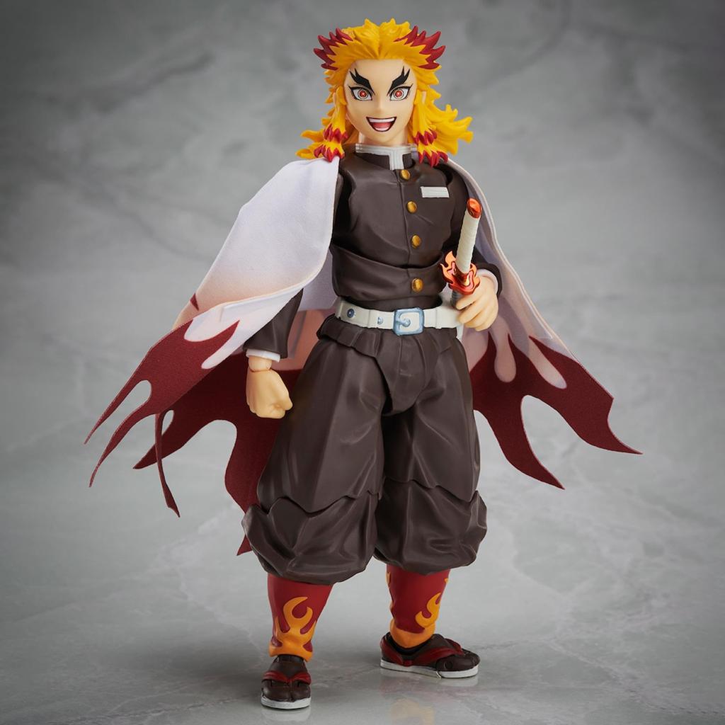 Figma Demon Kimetsu no Yaiba Rengoku Anjuro Подвижная фигурка Slayer, окрашенная в пластик, без масштаба