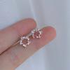 Star Stud Earrings Women's Simple Micro-inlaid Zircon Five-pointed Star Earrings Sweet Small Fresh Ear Jewelry