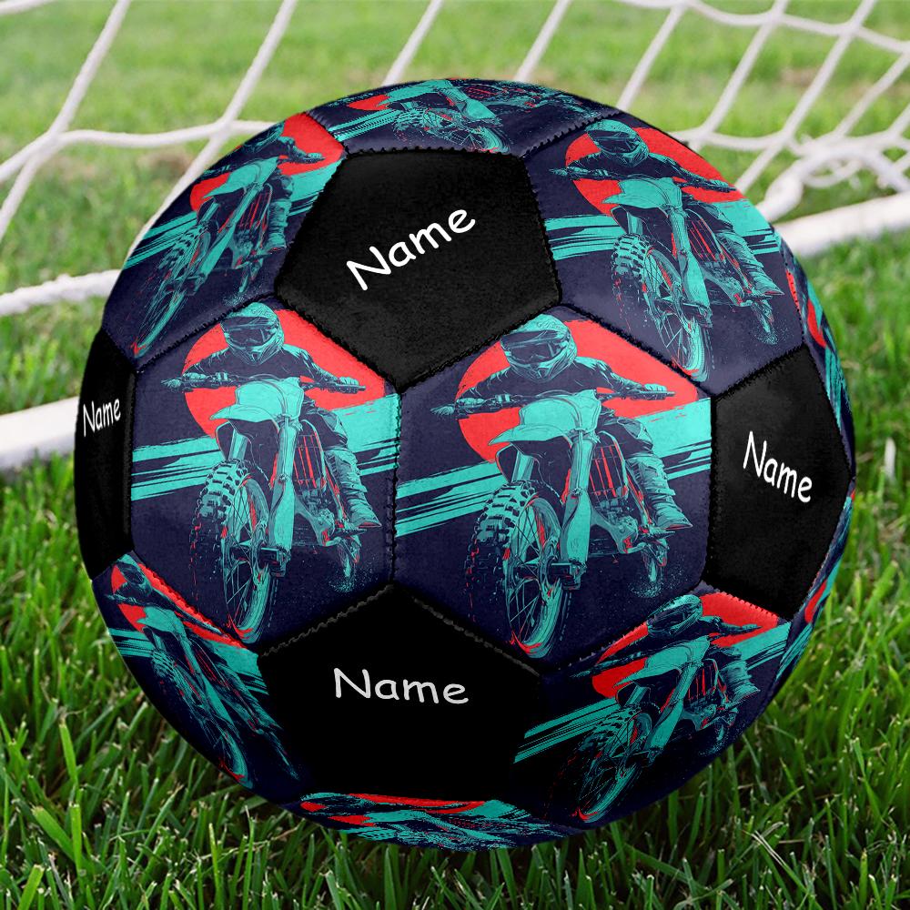 Custom Name off road motorcycles Theme Size 5 Soccer Ball, Suitable for Both Indoor and Outdoor Matches, a Gift Suitable for Everyone.