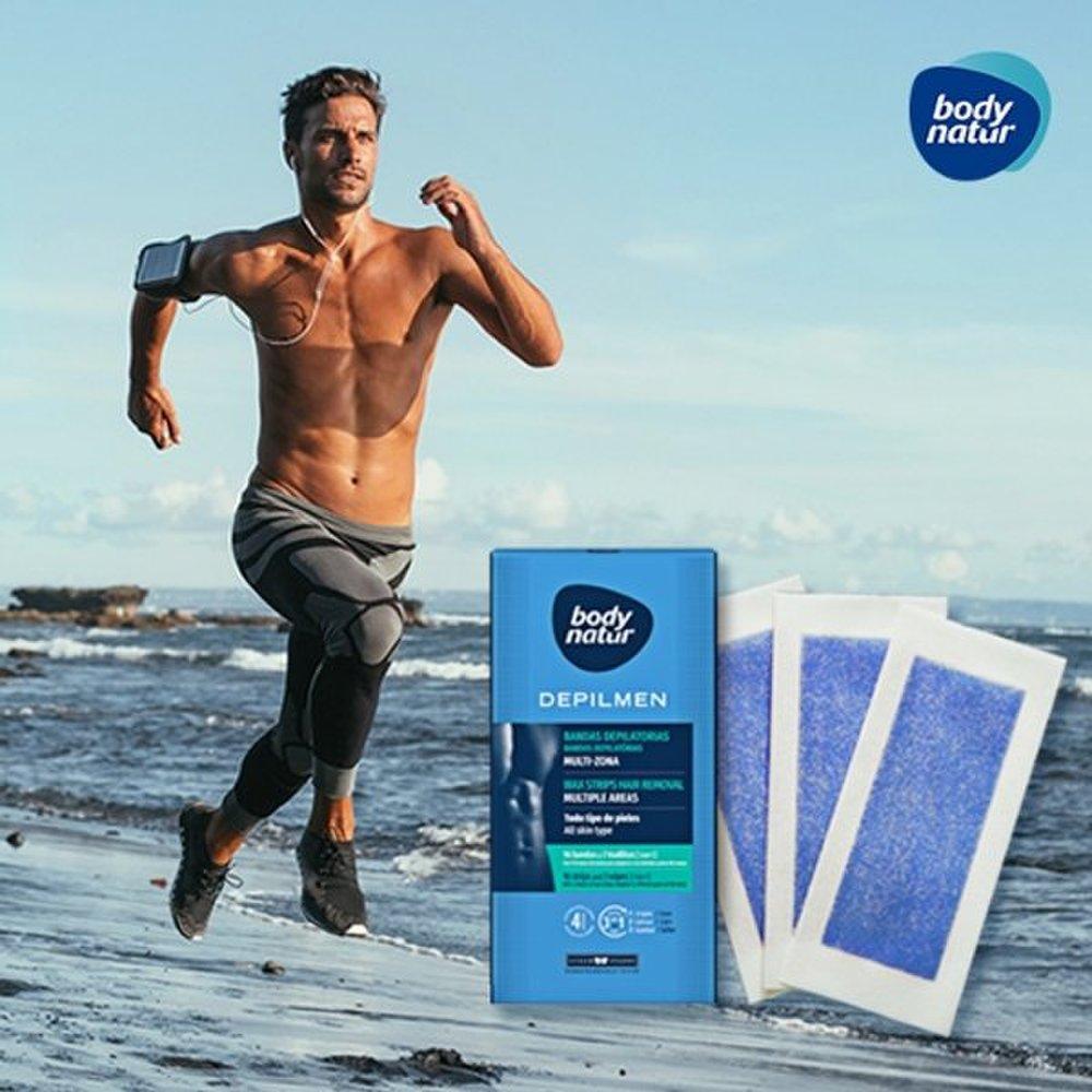 (2 шт.)BODY NATUR ВОСКОВЫЕ ПОЛОСКИ ДЛЯ МУЖЧИН