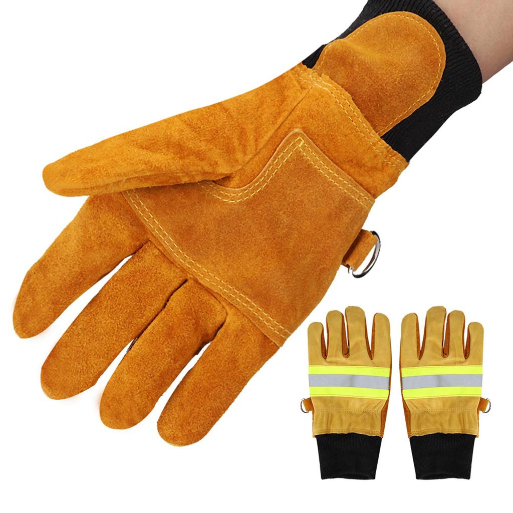 Пара перчаток из коровьей кожи, огнестойкие, термостойкие, длинные защитные перчатки