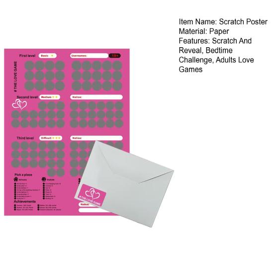 Пары Скретч-и-открой Плакат Взрослые Игры Любовь Скретч-Плакат с Конвертом