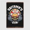 One Punch Man Saitama Gym Poster Metal Plaque Club Home Cinema Custom Garage Decoration Tin Sign Posters