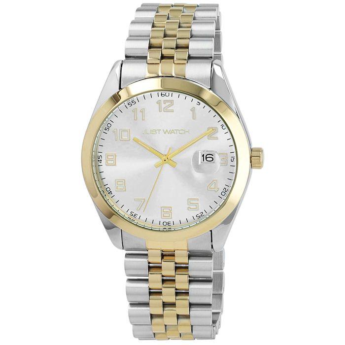 Montre homme - Harald - Boîtier 42 mm - Bracelet métal bicolore 22 mm - Étanchéité 5 ATM