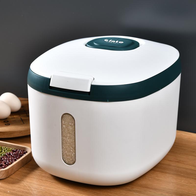 Большой контейнер для хранения продуктов питания, вращающиеся бочки для риса, герметичный диспенсер для зерновых, ящик для зерна, кухонная организация хранения еды