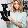 Velvets Jewelry Display Stand Necklace and Pendant Storage Organizer Elegant Jewellery Bust for Retail and Home Use