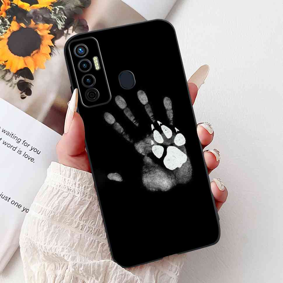 Cute Cat Cover For Tecno Camon 17 Case CG6 CG6j Silicone Soft Protection Shell For Tecno Camon 17 Camon17 Back Cover Casing 6.6"