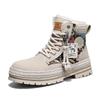 Ботинки Мартинс осенние высокие британский стиль спортивный и повседневный дизайн нишевые инстаграм молодежные ботинки