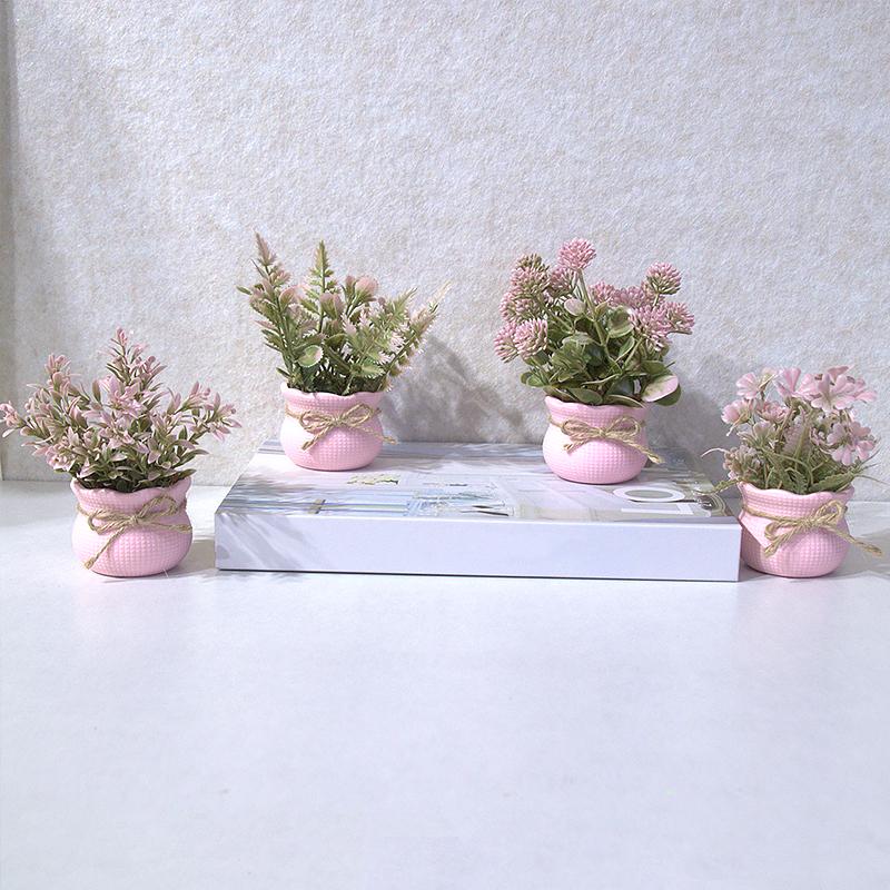 1/4 шт. Имитация горшечных растений Милый дизайн фаленопсиса Офисный декор Розовая тема Подарок Мини-вечеринка 13 см