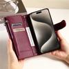 Кожаный чехол-кошелек с ремешком на молнии для iPhone 15 Pro Max 14 13 12 11 Samsung Galaxy S24 Ultra S23 FE S22 S21 S20 A55 A35 A15 A54 A34, чехол