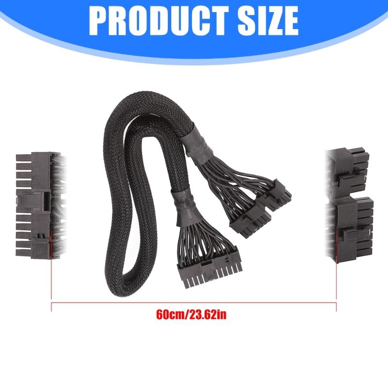 14+10Pin to 24Pin PC PSUMotherboard Cable Compatible for AX1500I AX1200I AX860I AX760I Computer Easy Installation