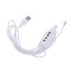 USB Timer Dimmer Switch Controller 2Meter Cable, Dual Color Inline Dimmer for Plant Grow Light LED Strip Aquarium Light