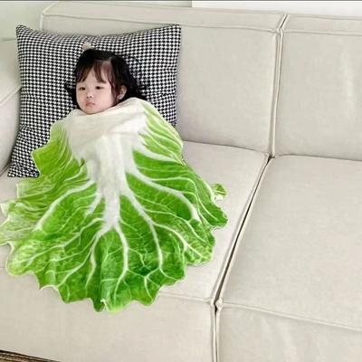 Детское одеяло для девочки Одеяло для пеленания Фланелевое Креативный внешний вид Домашнее Диван Косплей Капустное одеяло Тонкое одеяло для кондиционирования воздуха