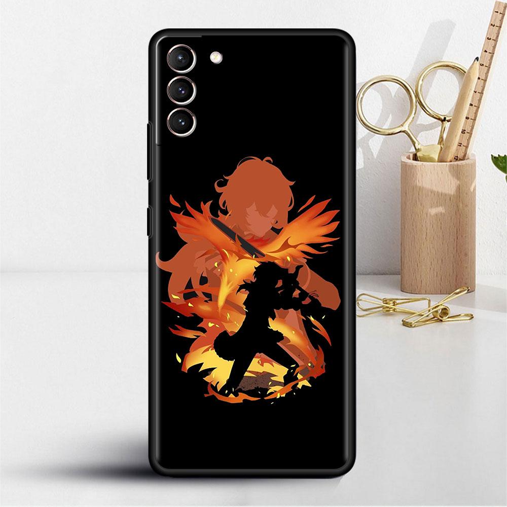 Аниме Genshin Impact Мягкий чехол для Samsung Galaxy S22 S20 FE S21 S10 S9 Plus S8 Note 20 Ultra 10 Lite Чехол для телефона