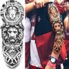 1 PC 480*170MM Full Arm Temporary Tattoo Sticker Sleeve Men Women Fashion Sexy Fake Tattoo Wolf  Lion Tiger Painting Tattoo Skull Angel Tattoo