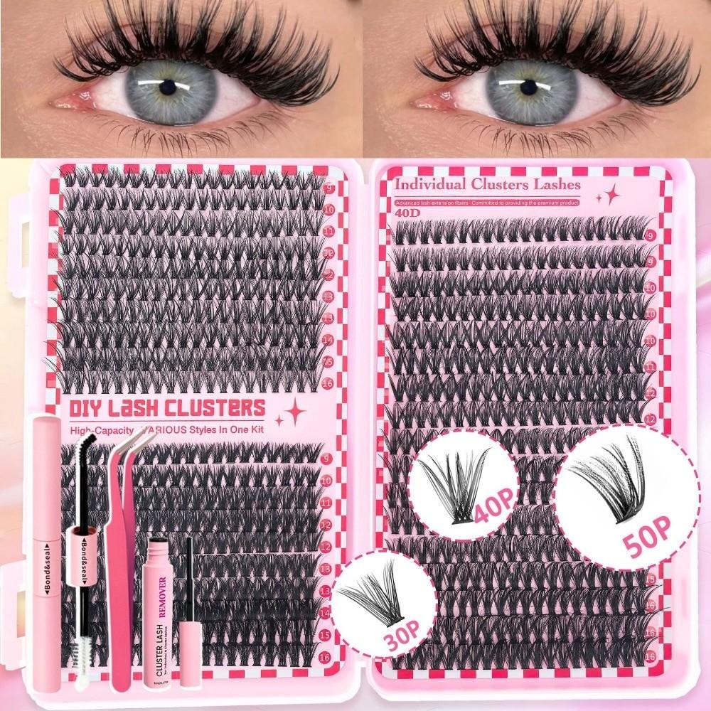 700 Clusters/Box Curvature D Dense Grafted False Eyelashes 9-16MM DIY Lashes Extension Daily