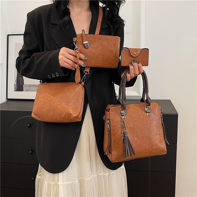 Luxury Brand 4 Psc/set Women's Handbags Large Capacity Crossbody Bag Ladies PU Leather Tote Fashion Shoulder Bags KTY