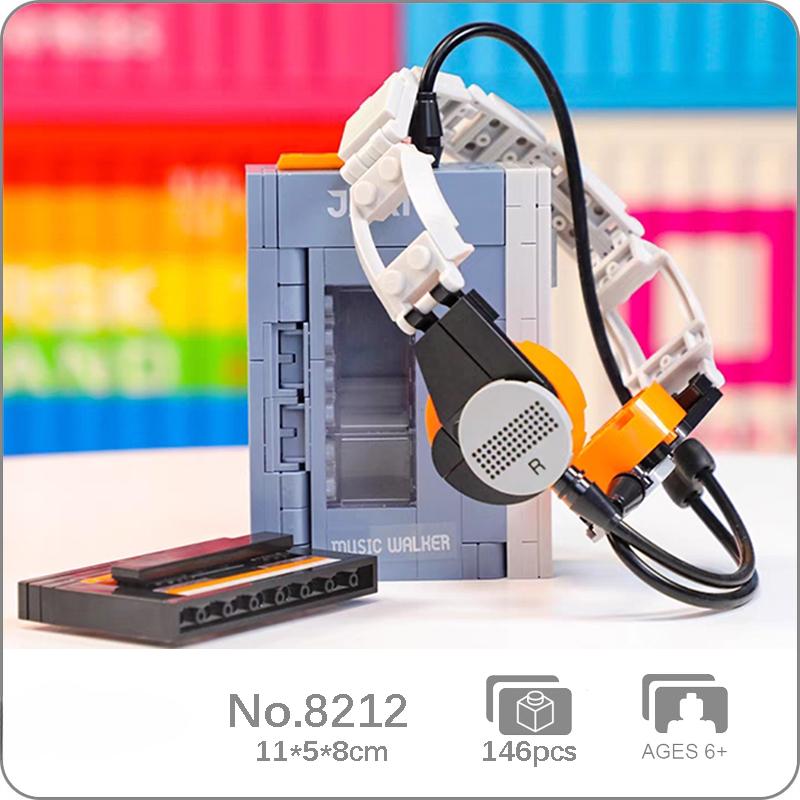 Ретро Цветной Телевизор Компьютер Музыка Walkman Игровая Консоль Радио Пишущая Машинка 3D Модель Мини Блоки Кирпичи Строительная Игрушка Без Коробки