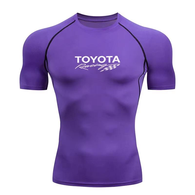 Toyota GR Gazoo Racing Team Summer Tight Fitness T-Shirt Men's Women's Fashion Sports Cycling Top for Active Wear