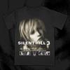 Silent Hill хлопковая футболка с принтом черная хоррор-игра уличная одежда унисекс готическая