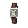 LTP-V007L-9B Women's Rectangular Leather Strap Roman Gold Dial Dress Watch, Gold, Quartz Movement.