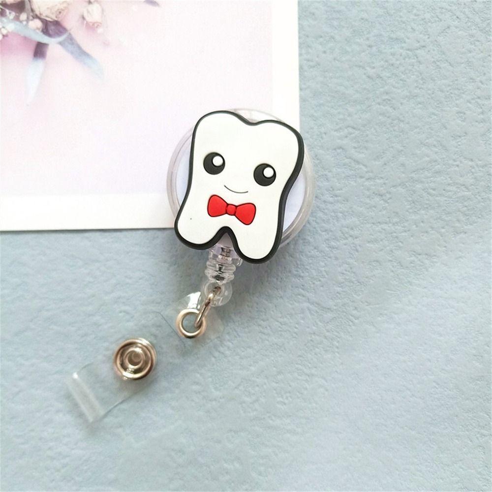 Work Card Retractable Badge Reel Dentist ID Card Holder Hospital Use Teeth Badge Holder Name Card