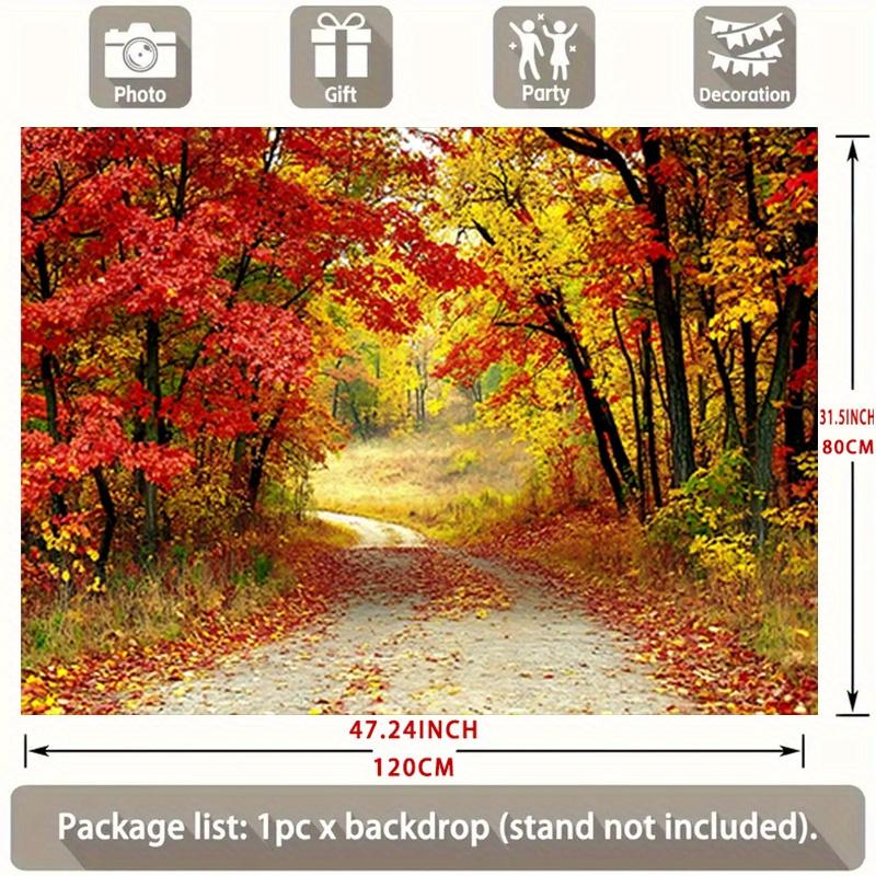 1pc vivid autumn maple forest path  beautiful autumn leaves decoration