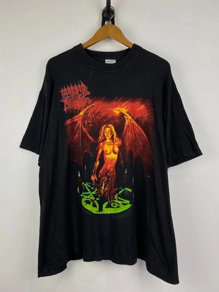 Винтажная футболка 90-х группы Morbid Angel Angel Of Disease Репринт Репринт