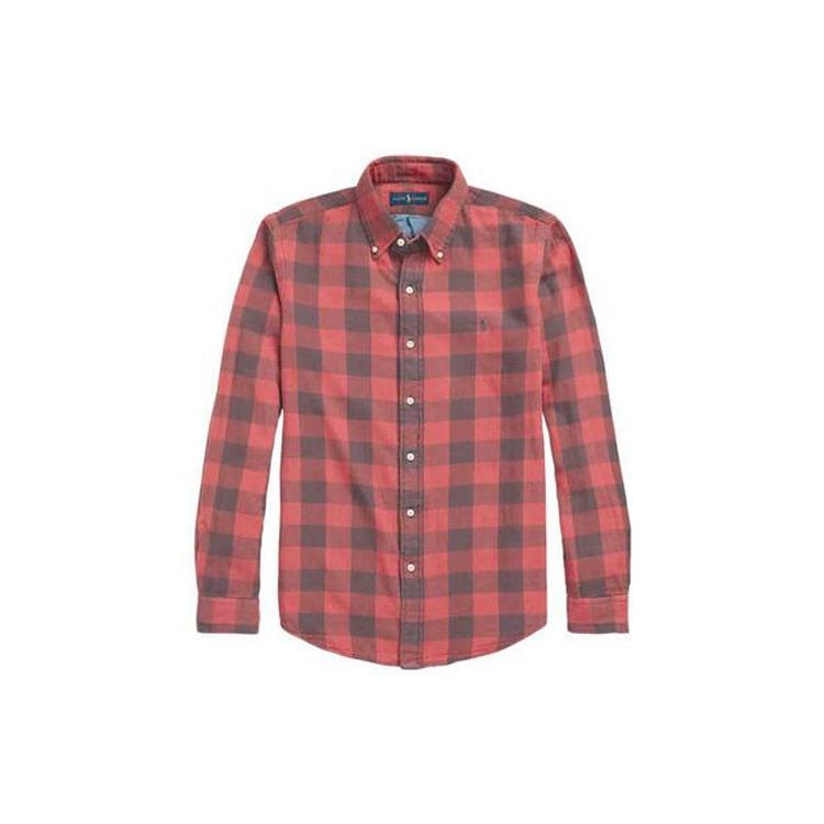 Polo Ralph Lauren FW21 Рубашка в клетку с вышитым логотипом Мужские рубашки 710853124-002