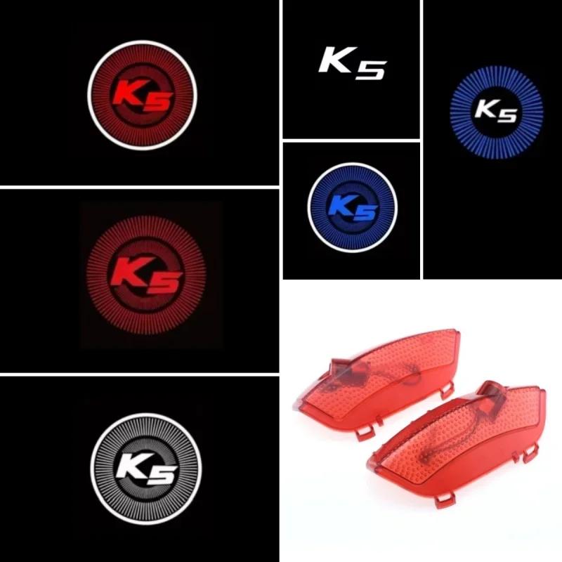 AABJC1 2pcs LED Car Door Welcome Lights Logo Laser Projector Lamp Compatible For KIA K5 First Gen 2011-2014 2015 2016 Car Accessories