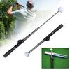 Golf Grip Swing Training Aid with Click Feedback Retractable Club Tempo Trainer for Warm-Up Indoor Practice Telescopic Short Club for Right Left
