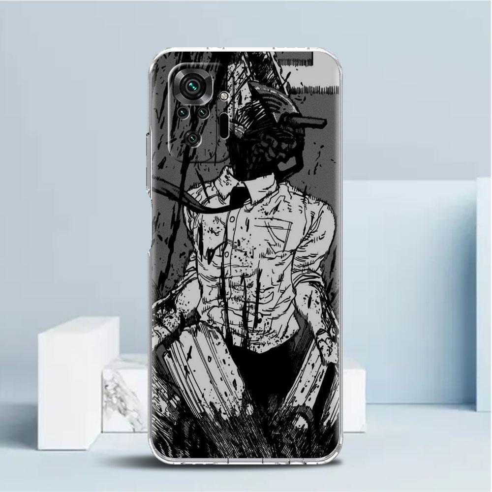 Chainsaw Man Cool Case For Xiaomi Redmi Note 11 Pro 10 9 9S 8 8T 7 9A 9C 9T 10 10C K40 Clear TPU Soft Phone Cover