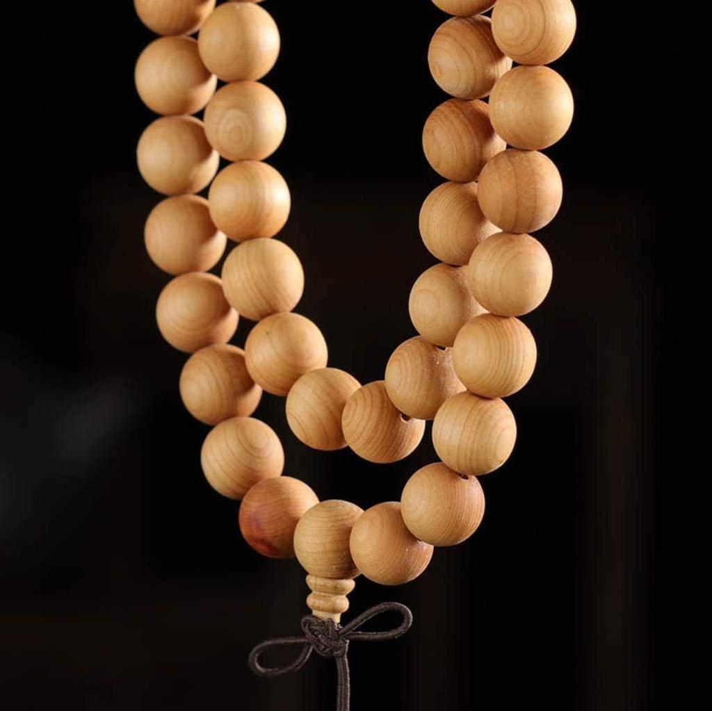 [SITEDAN] Buddhist Prayer Beads NecklaceBracelet for Men, 108 Beads (10mm), Women's Bracelet, Made of Wooden (Oakwood), with Herbal Scent