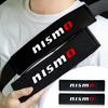 2pcs Car Shoulder Strap Covers Shoulder Protector Pad For Nissan Nismo Logo Tiida Teana Qashqai Juke X trail Note Almera Skyline